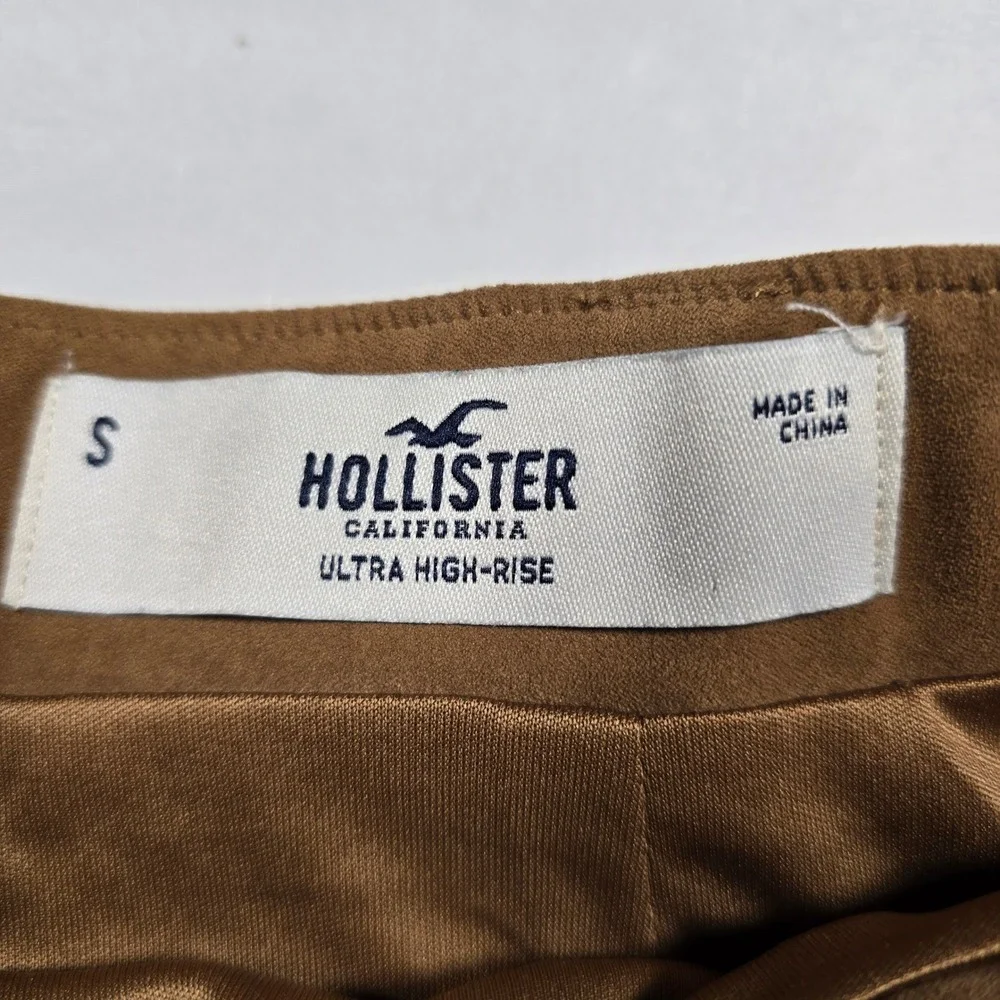 Hollister‎ Faux Suede Mini Skirt High Rise Y2K Brown Women's